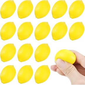 Hungdao 20 Pack Lemon for Party Favors Mini Foam Lemon Relieve Stress Ball Slow Rising Funny Lemon Stress Relieve Toys for School Carnival Themed Party Prize Bag Fillers