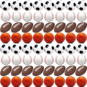 60 Pack Smile Face Stress Balls Bulk 2.5 Inch Funny Face Stress Relief Balls Colorful Mini Squeeze Balls Foam Smile Face Toys for Finger Exercise, School Prizes, Party Bag Fillers