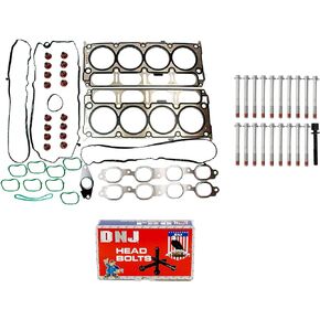 DNJ HGB4308 Cylinder Head Gasket set with Head Bolt Kit For 2014-2020 GMC Sierra 1500 5.3L V8 325cid 16V OHV