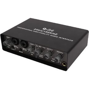 USB Sound Card, Professional Digital Mixing USB Computer External Sound Card External Guitar Mobile Phone Dedicated Live Sound Card,for Mobile Recording Production
