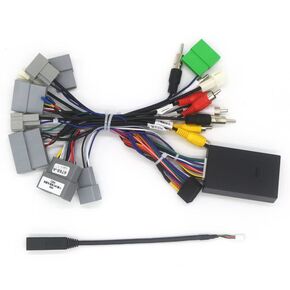 16pin Car Radio Stereo Power Retrofit Wiring Harness Cable Adapter for Honda Civic 1.5T 2016-2020 CRV 2017-2022 Breeze 2020+ High Trim Canbus Box Antenna USB Adapter Support OEM Camera