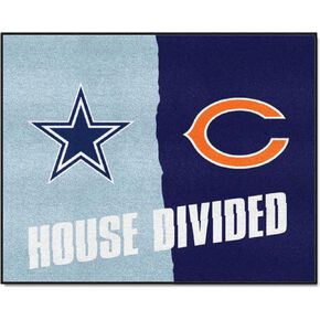 FANMATS 17592 NFL Cowboys / Bears House Divided Rug 33.75" x 42.5"