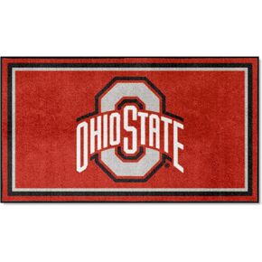 FANMATS 19751 NCAA Ohio State Buckeyes 3ft. x 5ft. Plush Area Rug | Sports Fan Area Rug, Home Decor Rug and Tailgating Mat