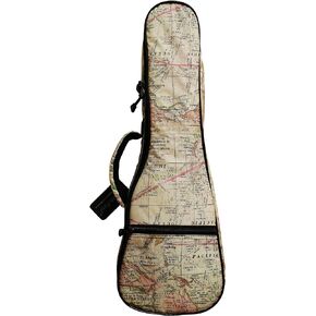 MUSIC FIRST Original Design "Ancient Map" Waterproof ukulele case ukulele bag ukulele cover, New Arrial (Fit for 21 inch Soprano Ukulele)