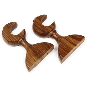 Wooden Curtain Rod Bracket, Drapery Rod Brackets, Wood Curtain Rod Holder for 1 inch Rod - Curtain Single Bracket - Pack of 4 Pieces (Pack of 4)