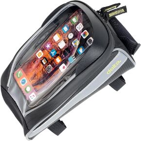Bike Handlebar Bag for Phone - Top Tube Cycling Accessories with Waterproof Transparent Pouch for Adult Mountain and Road Bicycles with Reflective Material for Safety - Bikepacking Front Bag