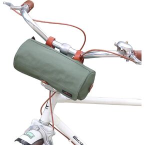 TOURBON Waxed Canvas Bicycle Top Tube Bag Bike Handlebar Basket (Green Flower) in Kuwait