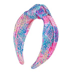Lilly Pulitzer Colorful Knotted Headband, Wide Satin Headband, Cute Hair Accessories for Women & Girls, Splashdance