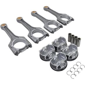 Engine Piston Connecting Rod Kit 21mm Replacement for 2008-2011 Audi A4 TT VW Jetta Golf GTI EOS Passat 2.0T 06H198401A, 06J198401B, 06J198401D NICEKE