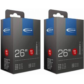 Schwalbe SV13 01150102C Inner Tubes 26 Inches Presta Valve (Pack of 2)