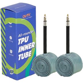 700C TPU Inner Tube (Road & Gravel) with Removable Presta Valve Stem, Include Vavle Holder & Patches