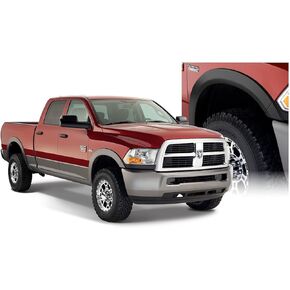 Bushwacker Max Coverage Pocket/Rivet Style Front & Rear Fender Flares | 4-Piece Set, Black, Smooth Finish | 50921-02 | Fits 2010-2018 Dodge Ram 2500, 3500 (Includes Dually)
