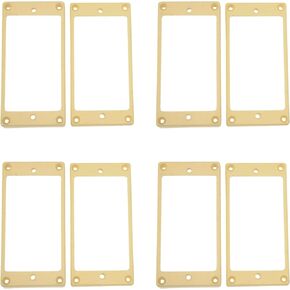 4Pair Yootones Plastic Flat Bottom Humbucker Pickup Mounting Rings Set Compatible with Electric Guitar (Black)