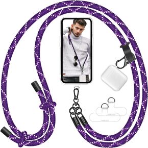 الهاتف الخليوي الحبل Crossbody حزام جراب هاتف الرقبة حزام مع بقع الهاتف الحبل حامل هاتف لمعظم الهواتف