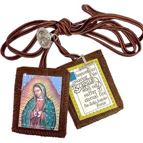 Our Lady of Guadalupe Brown Scapular with Medals