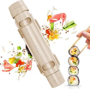 Sushi Maker【Upgraded】Effortless Sushi Making Kit for Beginners, Sushi Bazooka, Food Grade Plastic Sushi Roller, Rice Mold, and Meat Rolling Tool - Easy to Make Perfect Homemade Sushi Rolls
