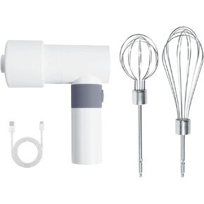 Cordless Hand Mixer Electric Whisk USB Rechargeable Handheld Electric Blender 304 Stainless Steel Portable Egg Beaters
