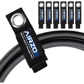 Heavy Duty Storage Cable Straps，Round Pass Tissue Storage Belt,RV Accessories，Suitable for Cable, Hose, Rope, Garage Storage. 13-inch (6 Pack)