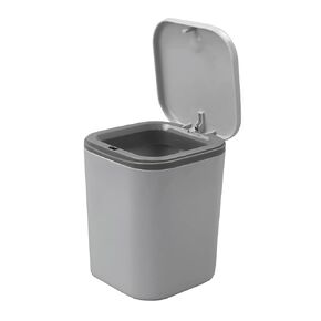 Bringer 2 L Desktop Garbage Can, 0.5 Gallon Plastic Tiny Waste Can with Lid, Black