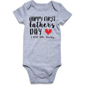 Father's Day Baby Boys Girls Bodysuits I Love You Daddy Infant Romper Jumpsuit Funny Newborn Unisex Outfit 0-18 Months