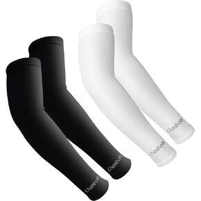 2 Pairs Arm Sleeves for Men Women - Compression Sleeves to Cover Arms for UV Sun Protection Tattoo Cover Up Cooling Arm Sleeves for Working Sports Volleyball in Saudi Arabia