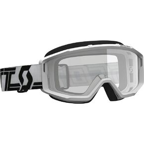 SCOTT 278598-1035043 Primal Clear Goggle, White/Black with Clear Lens