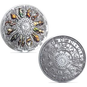 Twelve Constellations Colorful Challenge Coin Lucky Commemorative Coins