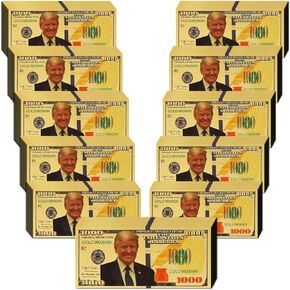 1000 دولار دونالد ترامب بيل الأوراق النقدية، ألف 24 كيلو مطلية بالذهب دونالد ترامب ليجاسي طبعة محدودة مليون دولار هدية عظيمة لهواة جمع العملات والجمهوري (120 قطعة)