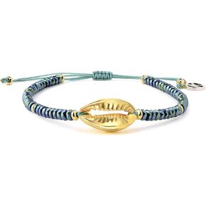 KELITCH Agate Strands Bracelets Friendship Shell Charm Bracelet Handmade Beach Bracelets For Women
