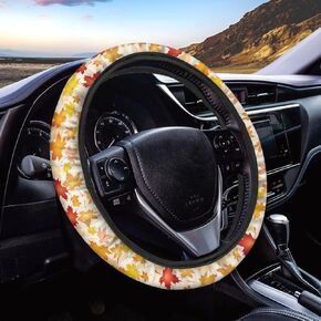 HUGS IDEA Halloween Universal Size Car Steering Wheel Cover Punk Skull Design Stretch-on Car Accessories for Women Girl Suitable for SUV Sedan Vans Trucks