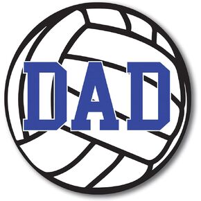 Magnet Me Up: Volleyball Magnet Decal - 5 Inch Round - White and Black - Automotive Magnet for Cars, Trucks, SUVs- Volleyball Mom - Ideal for Any Magnetic Surface - Show Your Love for Volleyball