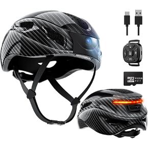 BIIGELL Bike Helmet for Adult with 1080P 30 fps Sports Camera and Smart Bluetooth for Men - Cycling Helmets for Adult Men（32GB SD Card Included） in Kuwait