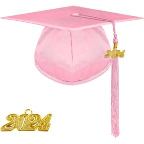 Preschool and Kindergarten Shiny Graduation Cap with 2024 Tassel Charm Rich in Color