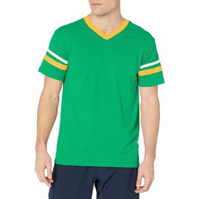 Augusta Sportswear Men's Large Sleeve Stripe Jersey, Kelly/Gold/White