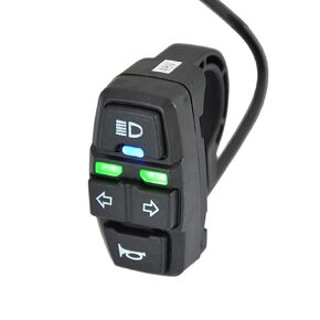 Motorcycle Head Light Turn Switch, 3-in-1 Light Horn Turn Switch Signal Button Set, Motorcycle Headlights Horn Turn ON/Off Control Switches for Scooter Electric Bike