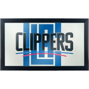 Trademark Gameroom NBA1500-LAC2 NBA Framed Logo Mirror - Fade - Los Angeles Clippers