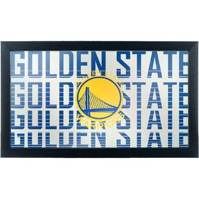 Trademark Gameroom NBA1500-GSW3 NBA Framed Logo Mirror - City - Golden State Warriors