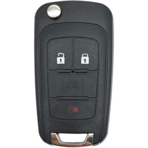 Keyless Entry Key Fob Case Folding Replacement Key fob Cover Shell fits for GM Chevy Equinox Sonic Terrain 2010-2017 OHT01060512 No Chip