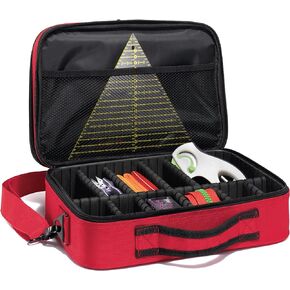 Prym Nähkoffer Deluxe S Sewing box, 34 x 24 x 11,5 cm, Red