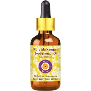 Deve Herbes Pure Jyotishmati Oil with Glass Dropper 30ml (1 oz)