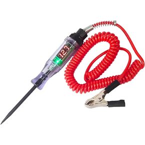 Upgraded Automotive Test Light, 3-90V DC LED Digital Circuit Tester Pen Tool with Extended Spring Wire for Checking Vehicle Car Truck Motorcycle Boat Fuses and Battery Voltage