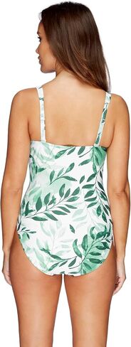 Nip Tuck Swim - Oasis Green Joanne Twist Front Design - One Piece Slimming Bathing Swimsuits for Women Tummy Control in Saudi Arabia