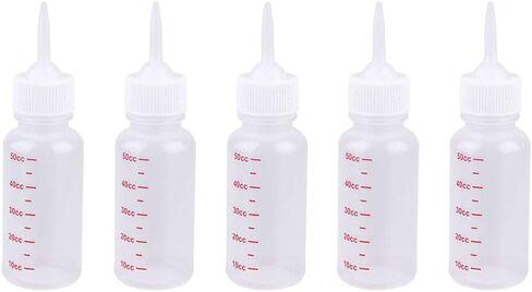 POPETPOP 50ml Milk Feeding Bottle for Pets Hand Feeding Kit for Puppies Kitten Newborn Small Animals Care Pet Supply 5pcs in Saudi Arabia