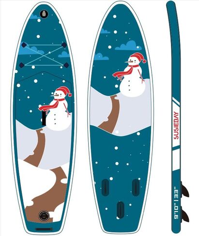 لوح مجداف قابل للنفخ مقاس 9.9 × 33 × 5 مع ملحقات SUP وحقيبة ظهر ممتازة وسلسلة ومجداف ومضخة يدوية وموقف واسع وسطح مريح مانع للانزلاق للشباب والكبار in Kuwait