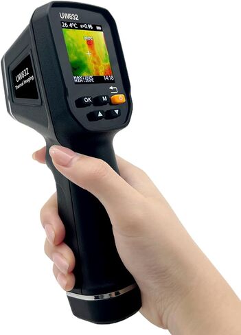 Thermal Imaging Camera,1.77" LCD Screen,32 x32 IR Resolution,Infrared Thermal Imager -22 to 932℉,8 GB Memory Card,Rechargeable Infrared Camera for Building,HVAC,Plumbing Leak,Mechanical,Electrical in Kuwait