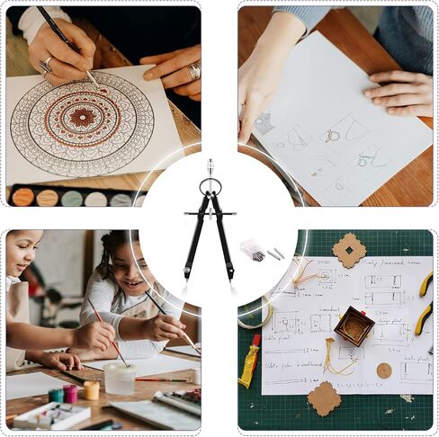 Compass for Geometry, Extra Lead, Math Compass, Drawing Compass, Drafting Compass, Compass Woodworking, Metal Compass, Compass for Students, School Compass, Engineering Compass, Locking Compass in Saudi Arabia