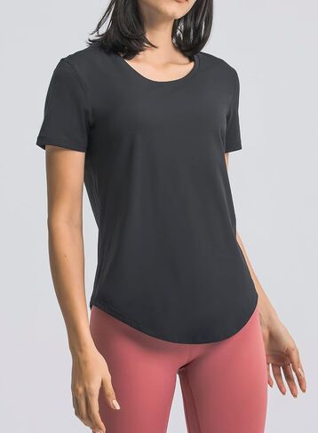 Women's Yoga Short Sleeve Workout Shirt Yoga T-Shirt Athletic Tee Top in Saudi Arabia