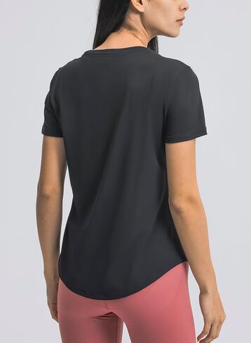Women's Yoga Short Sleeve Workout Shirt Yoga T-Shirt Athletic Tee Top in Saudi Arabia
