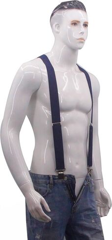 حمالات Cedrainy للرجال X مشبك خلفي قابل للتعديل شديد التحمل مع دعامات مرنة بعرض 1.6 بوصة in Kuwait