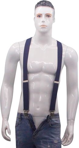 حمالات Cedrainy للرجال X مشبك خلفي قابل للتعديل شديد التحمل مع دعامات مرنة بعرض 1.6 بوصة in Kuwait